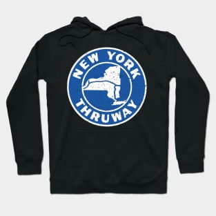 New York State Thruway Vintage 1960 Logo Distressed Hoodie